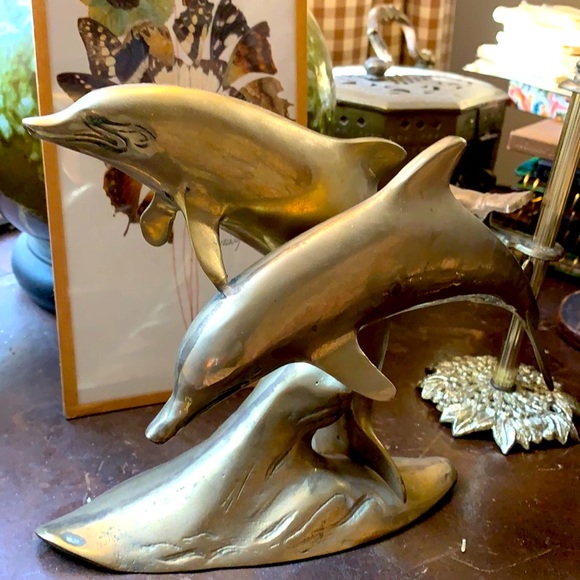 Brass vintage dolphins
